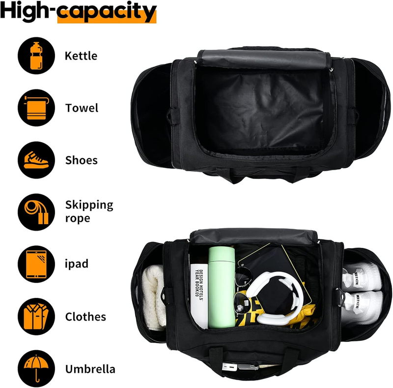 Mens Gym Bag, 55L Large Sports Duffle Bags, Workout Bags Lightweight4