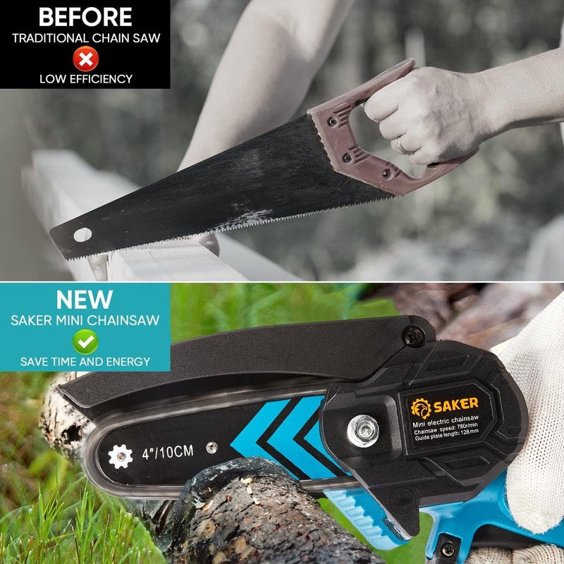 Portable Mini Chainsaw - Cordless Handheld Pruning Shears for Garden & Home5