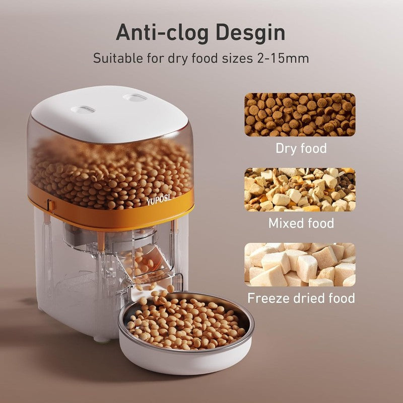 Automatic Cat Feeder 2L, Timed Pet Food Dispenser with 180 Day Battery Life4