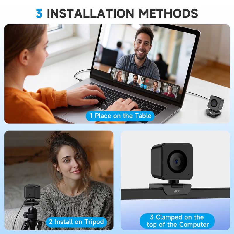 4K UHD Webcam USB Auto Focus Privacy Cover for PC Mac Laptop Zoom Teams7