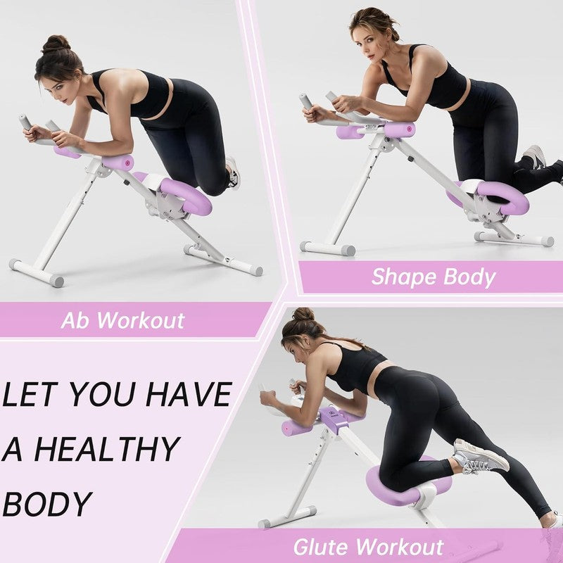 Adjustable Ab Machine with LCD Monitor Ab Workout Equipment for Home Gym4