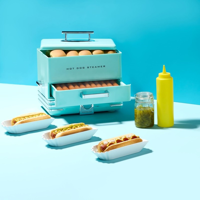 XL Diner-Style Hot Dog Steamer 20 Dogs 6 Buns Sausage Veggie Cooke7