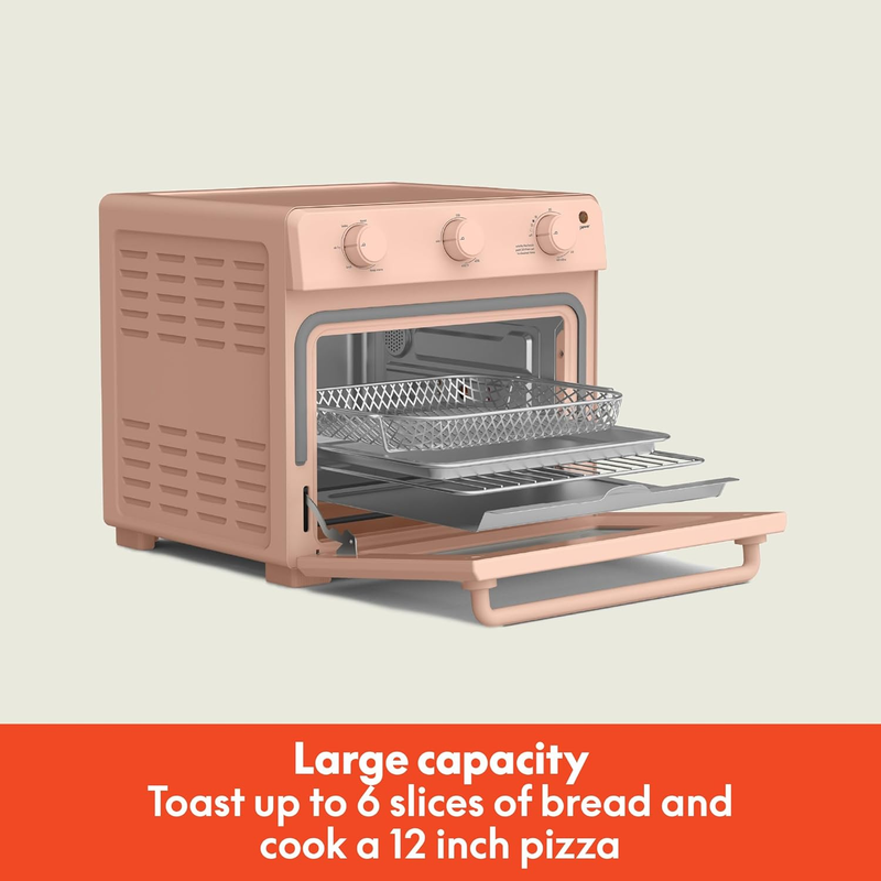 Air Fry Toaster Oven 1700W 7 Presets Dishwasher Safe Trays Blossom1