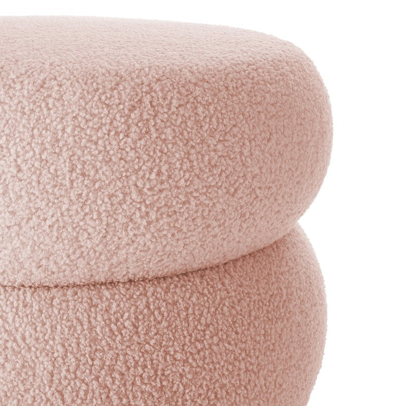 Boucle Cloud Storage Ottoman, Blush3
