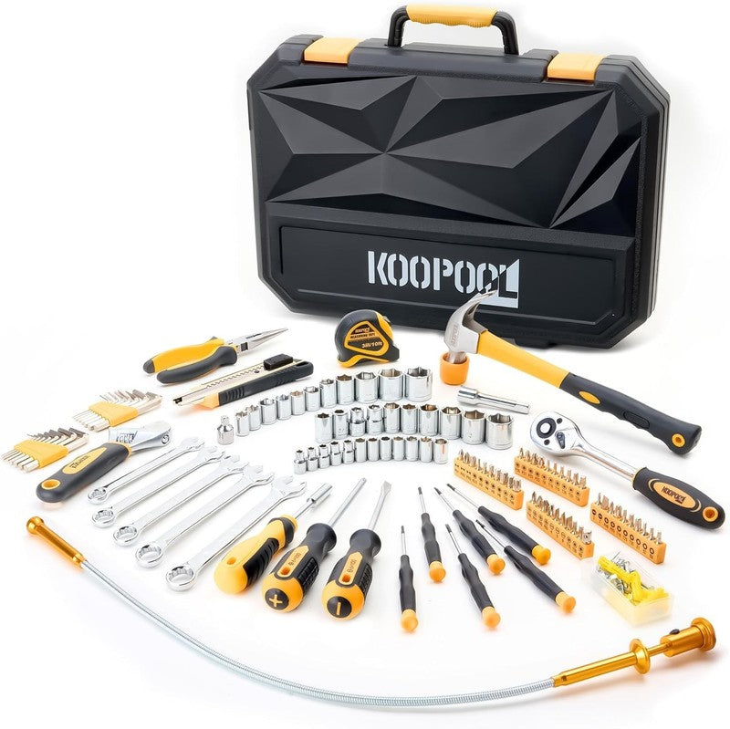 159 Piece Tool Box, Tool Set for Mechanic and Car, General Household Home Tool K1