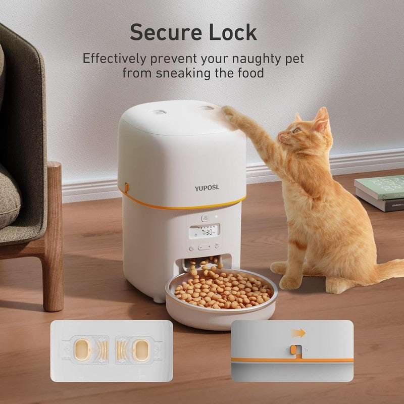 Automatic Cat Feeder 2L, Timed Pet Food Dispenser with 180 Day Battery Life5