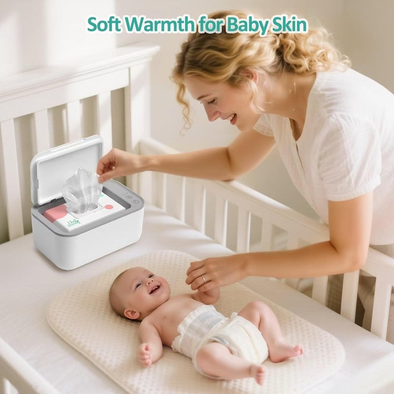 Baby Wipe Warmer 3 Level Temp Control Silent Heating Large White7