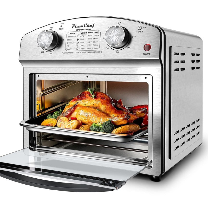 13QT Air Fryer Toaster Oven Combo Convection Countertop Oven 1500W Large Silver4