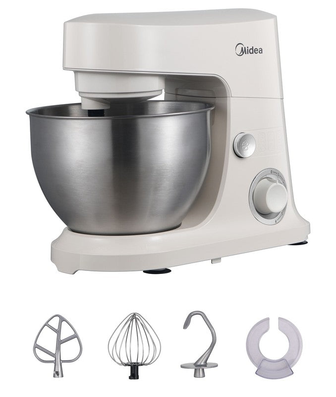 5 Quart Cream Stand Mixer, 300W Small Kitchen Mixer with Bowl, Double Hook, Hand11
