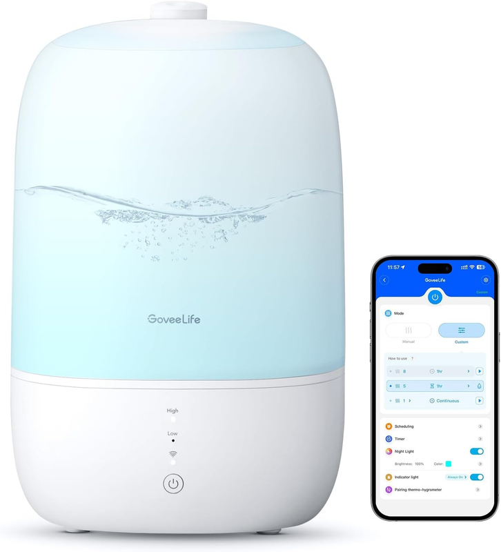 Smart Humidifier 3L Top Fill Cool Mist WiFi Alexa Diffuser Night Light9