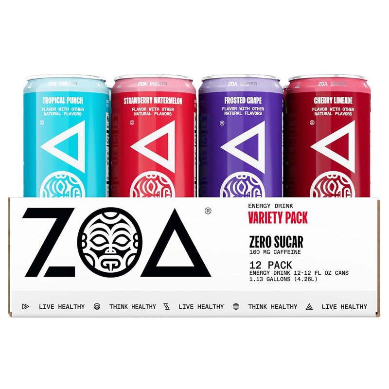 Zero Sugar Energy Drink Variety Pack   12 Pack with Electrolytes & Vitamins6