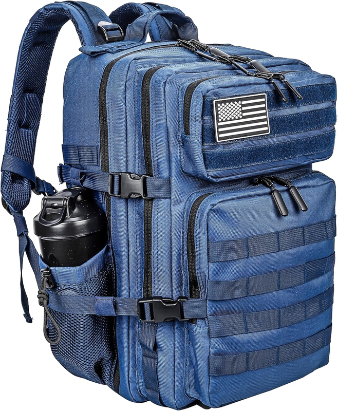 Military 45L Tactical Backpack Blue MOLLE Assault Pack Travel Bag8