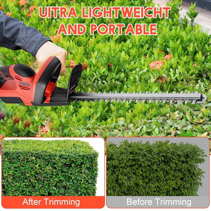 22" Cordless Electric Hedge Trimmer – Battery-Powered Cutter for Bushes & Shrubs6