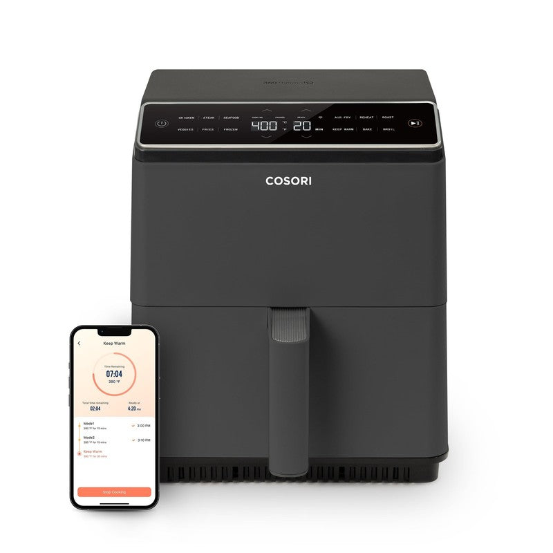 Dual Blaze 6.8Qt Ceramic Coating Smart Air Fryer Dark Gray0