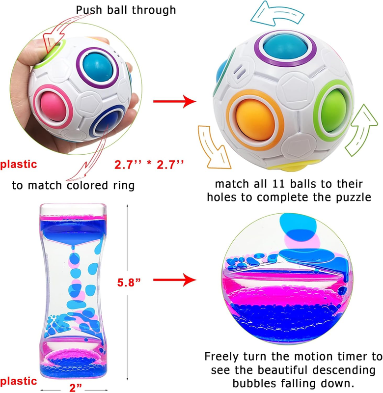 Fidget Toy Set 35pcs Sensory Stress Relief for Kids & Adults w/ Gift Box2