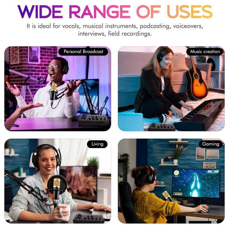 BM-800 Condenser Microphone Bundle – Podcast Mic with Voice Changer for Streamin6