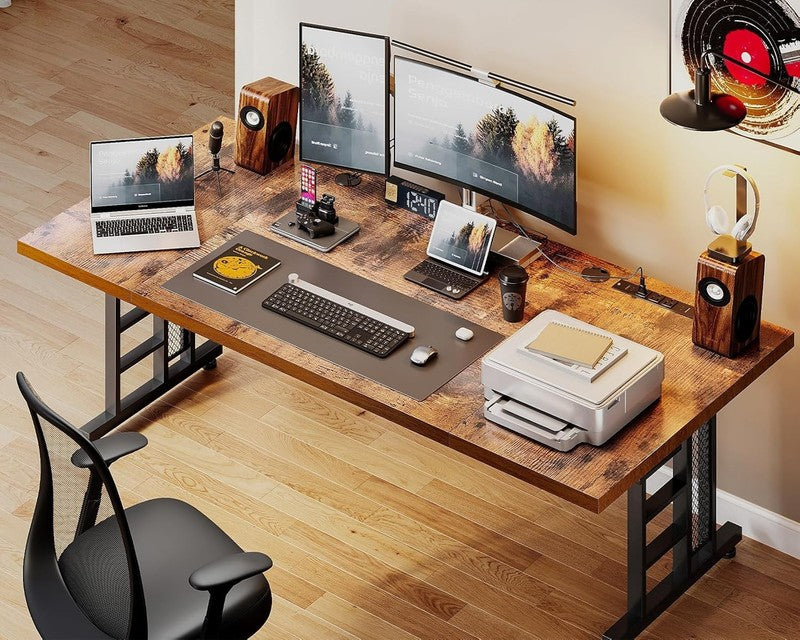 71" Executive Desk w/ USB Ports Large Modern Office Table Vintage6