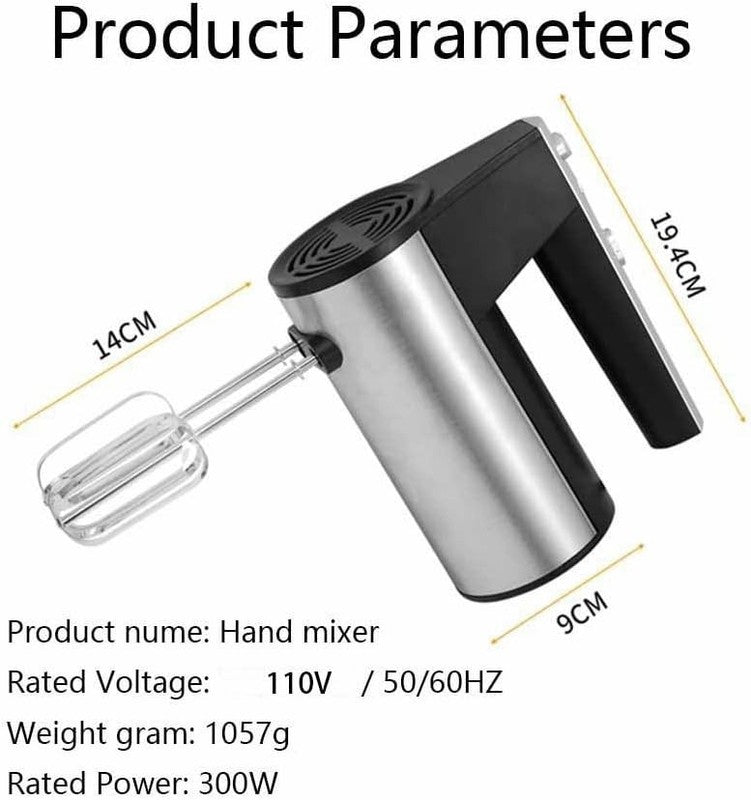 800W Electric Hand Mixer Kitchen Handheld Mixer 5 Speed Powerful with Turbo for 3