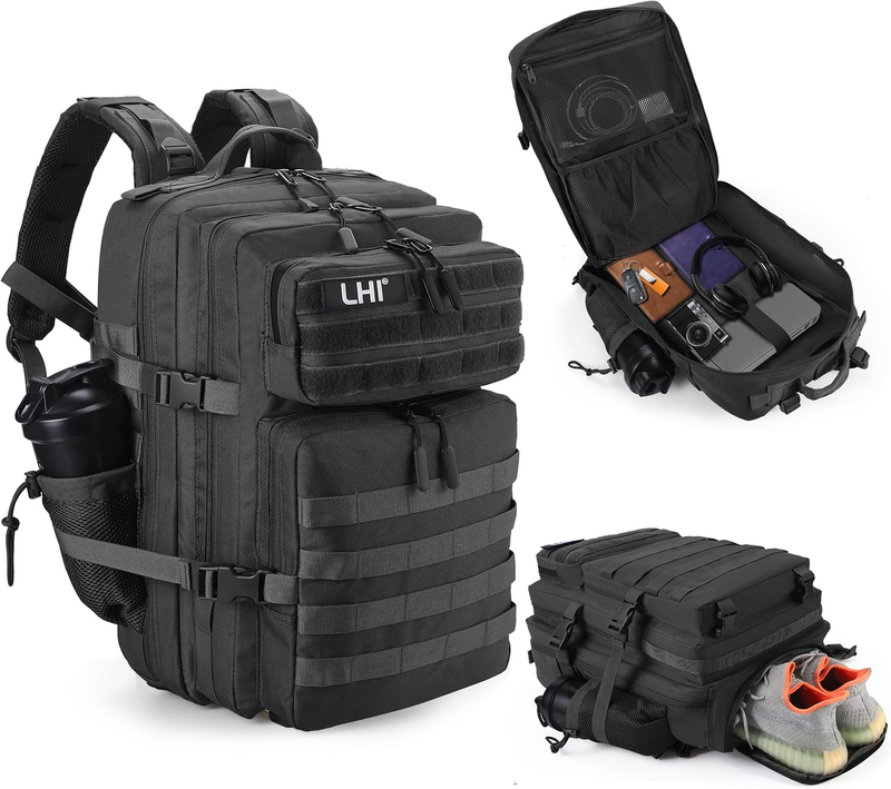 Military 45L Tactical Backpack 3 Day Pack Shoe Compartment Army Bag0