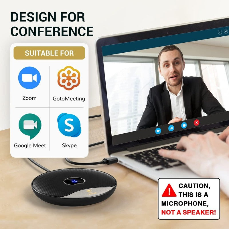 TONOR TM20 USB Conference Mic 360° Omnidirectional Condenser w/ Mute Button1