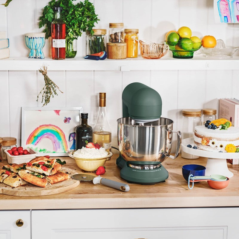Beautiful 5.3 QT Stand Mixer w/ Flat Beater, Dough Hook by Drew Barrymore Green1