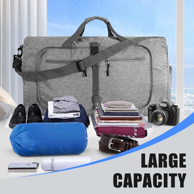 Travel Duffle Bag, 65L Foldable Weekender Bags for Women with Shoe Compartment,4