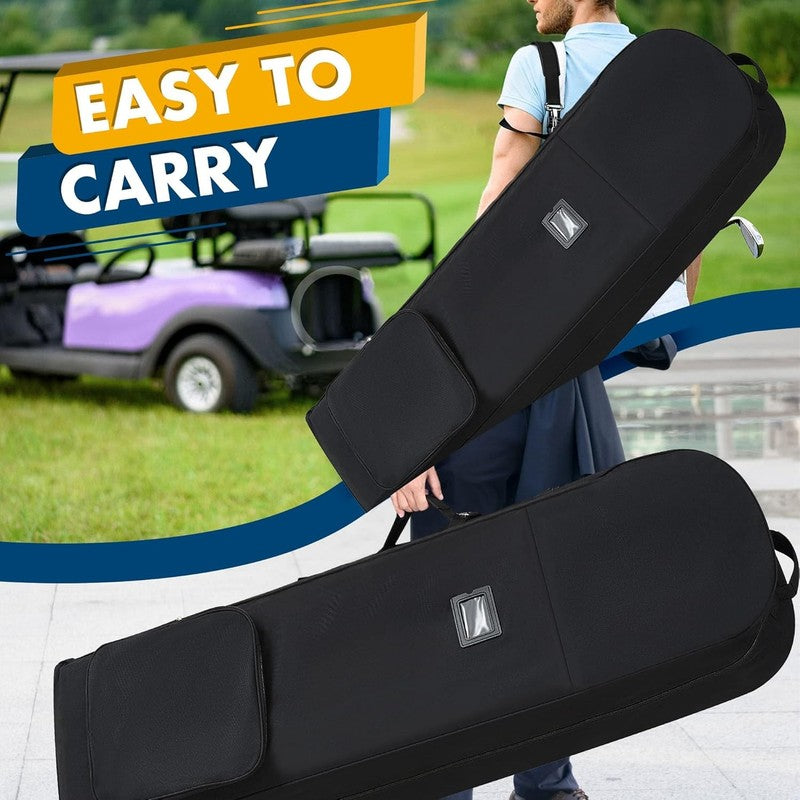 Airline Golf Travel Bag Soft Foldable w Hard Top Adjustable Rod & Shoulder St6
