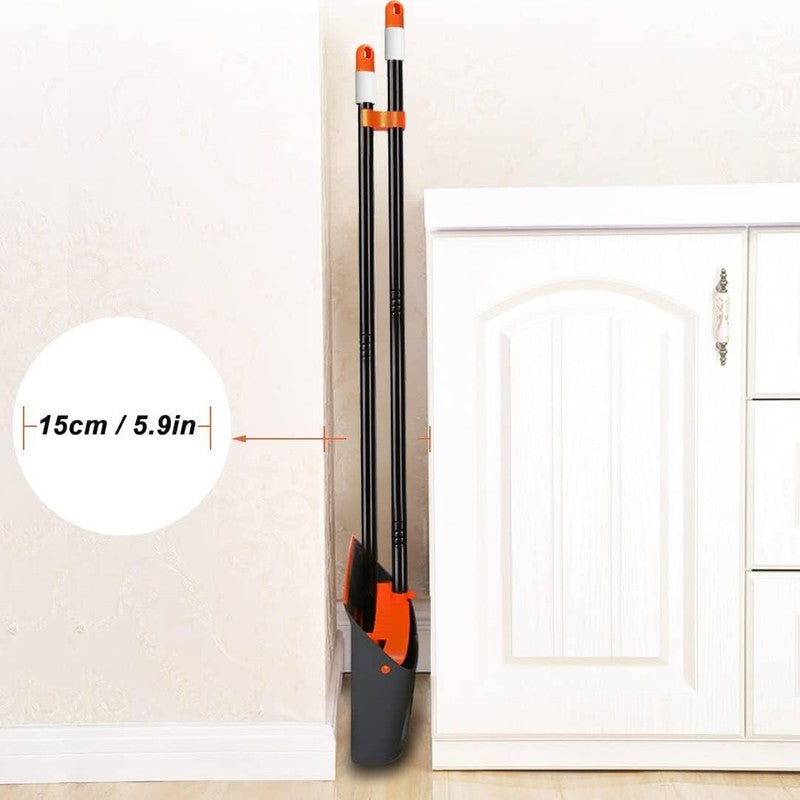 Ergonomic Broom and Dustpan Set with 52" Long Handle for Easy Cleaning5