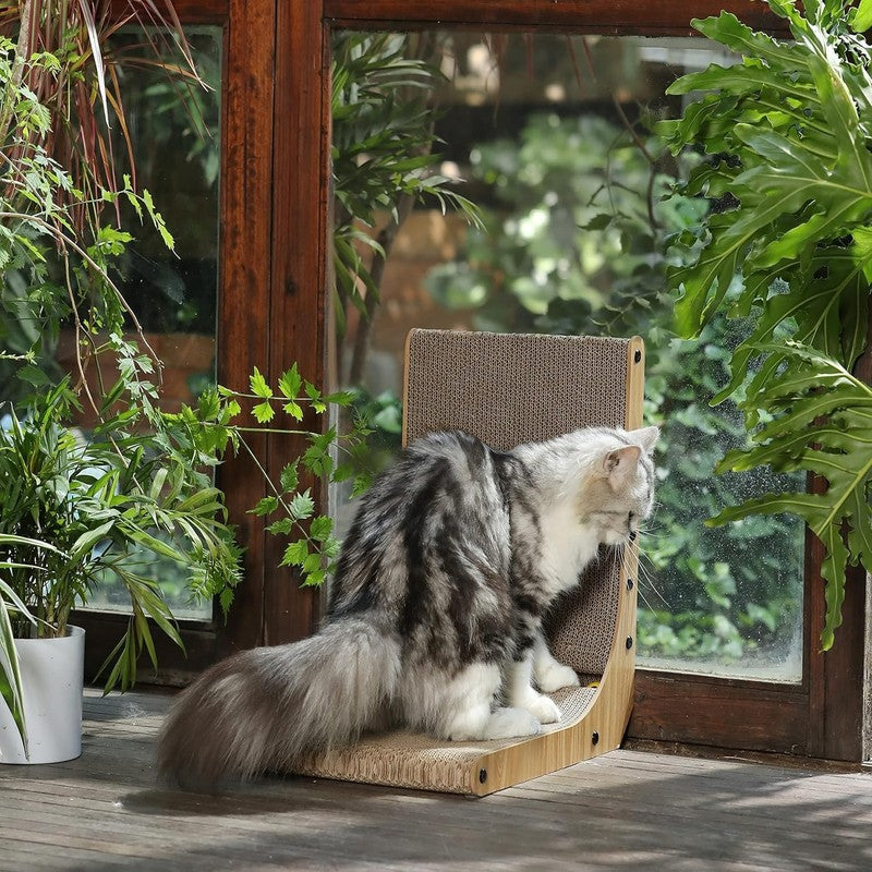 Cat Scratcher, 18.7 Inch L Shape Cat Scratch Pad Wall Mounted, Cat Scratching Ca3