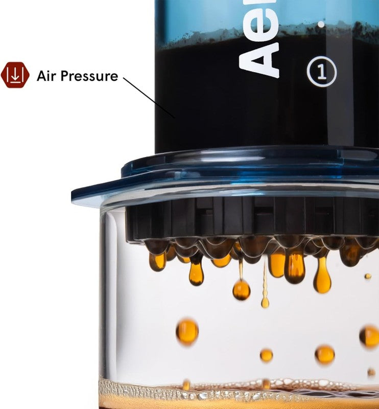 Clear Blue Coffee Press French Press Pour Over Espresso Travel Camping Brewer3