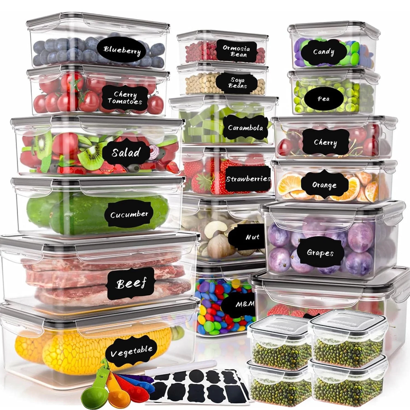 Airtight Food Storage Container Set， Meal Prep Container, Tupperware Sets with L0