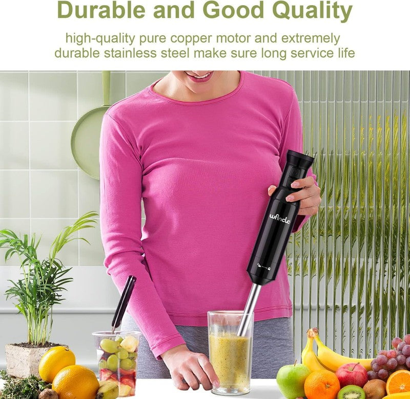 Handheld Blender, Electric Hand Blender with Turbo Mode, Immersion Blender Porta4
