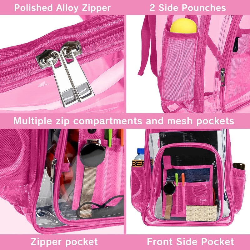 Waterproof Clear Backpack Heavy Duty PVC Transparent Large Capacity Backpack wit2