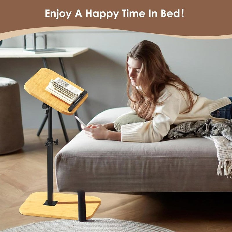 C-Shaped Sofa Arm Side Table TV Tray Small End Table Natural4