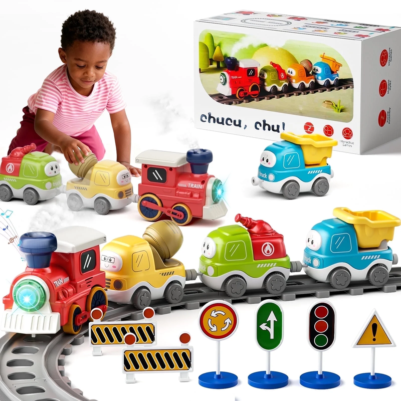 “Electric Train Set for Toddlers – Music, Light & Steam Toy, Gift Ages 1–3” 0