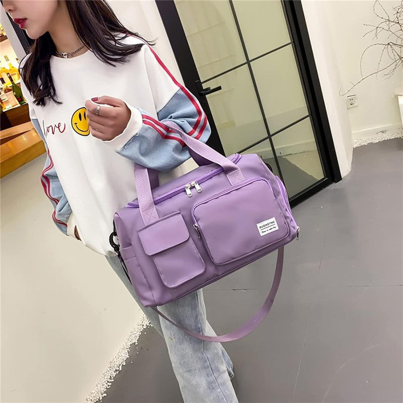 Women Gym Duffle Bag Travel Weekender Carry On w/ Shoe Compartment5