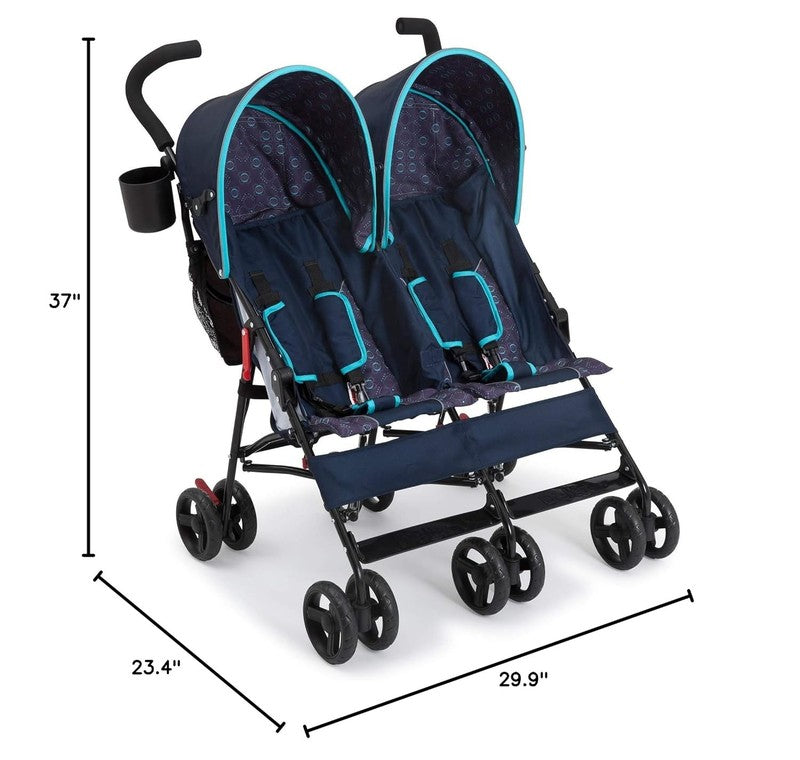 LX Side by Side Stroller   with Recline, Storage & Compact Fold, Night Sky8