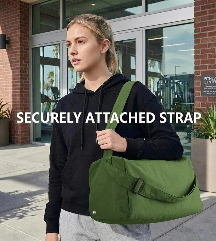 Small Gym Bag Shoes Compartment Duffle Travel Bag Wet Pocket Yoga Pilates Swim1