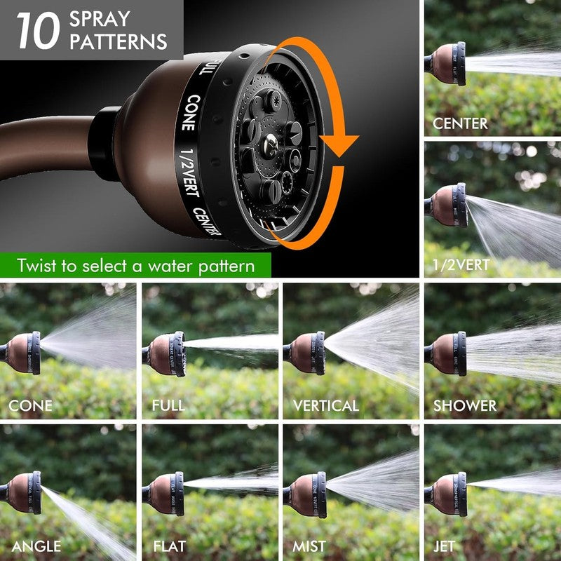 Heavy Duty 15-Inch Watering Wand with 10 Spray Patterns - Oil Rubbed Bronze3