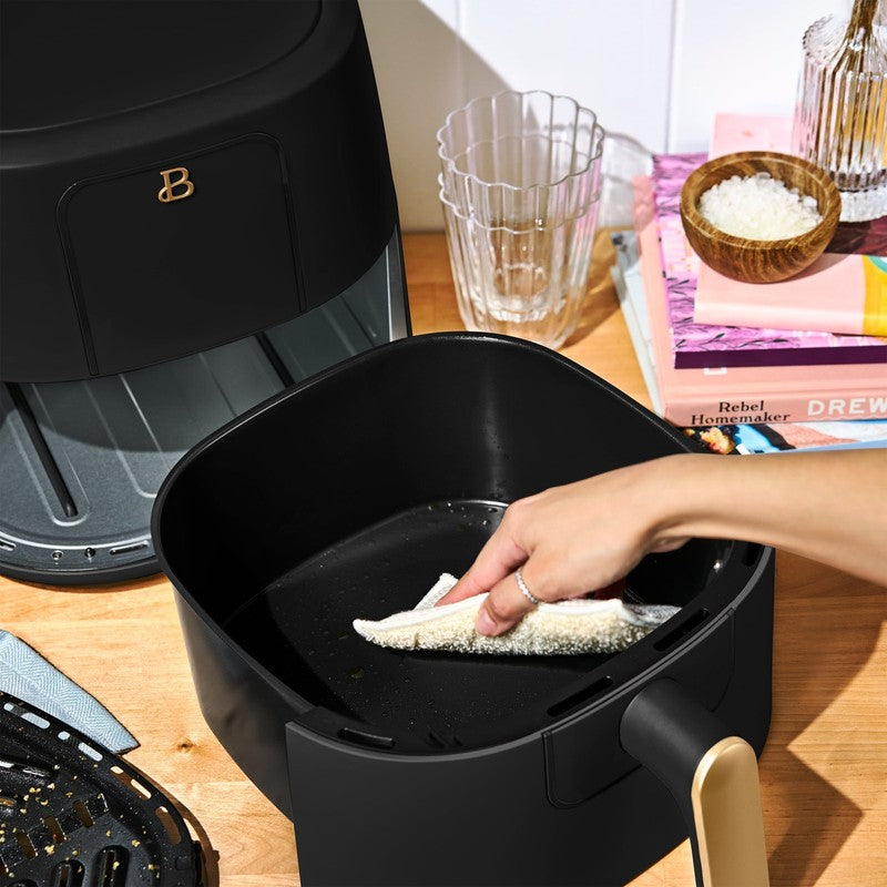 6 Qt Air Fryer w/ Turbocrisp Technology Evergood Ceramic Nonstick Black Sesame10