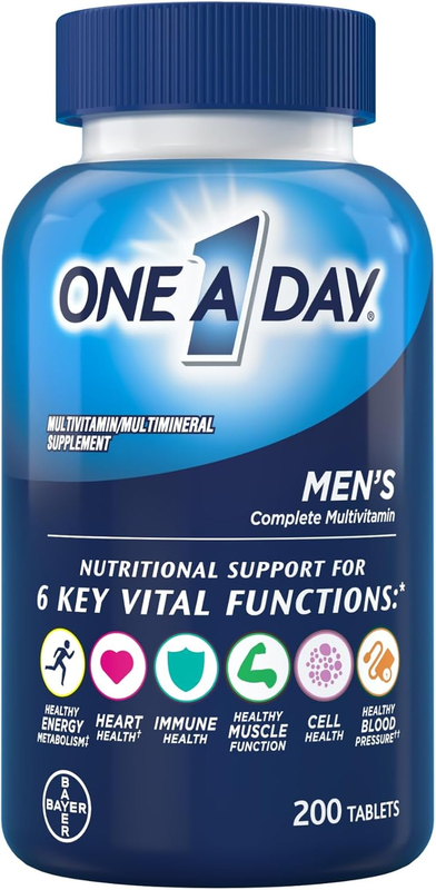 Men's Multivitamin with Vitamins A, C, D, E, Zinc & B12 - 200 Count0