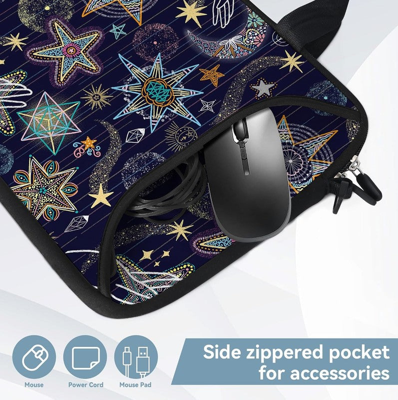 14 15.6 Laptop Sleeve Bag Stars Neoprene Carry Case w/ Handle Pocket5