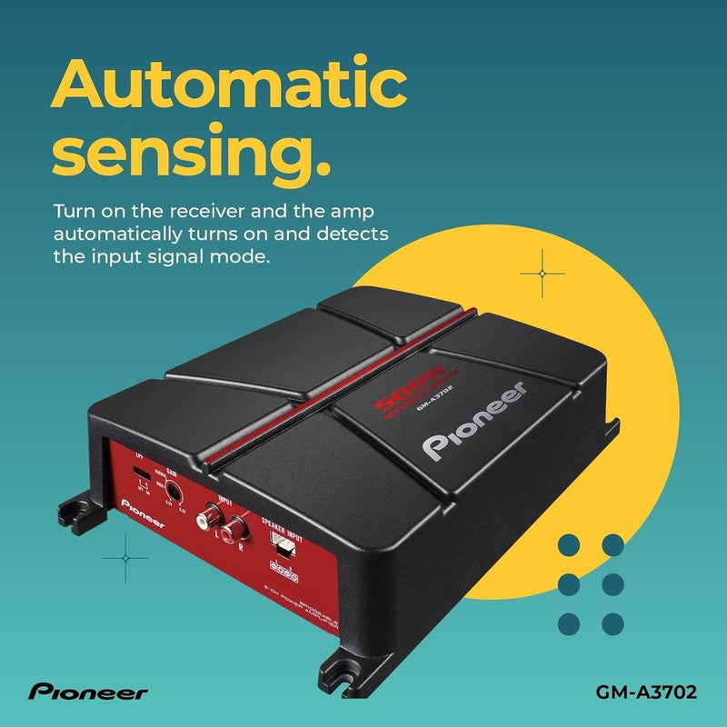 GM A3702 2 Ch Car Amplifier 500W Max Class AB Bridgeable High/Low Pass Filter4