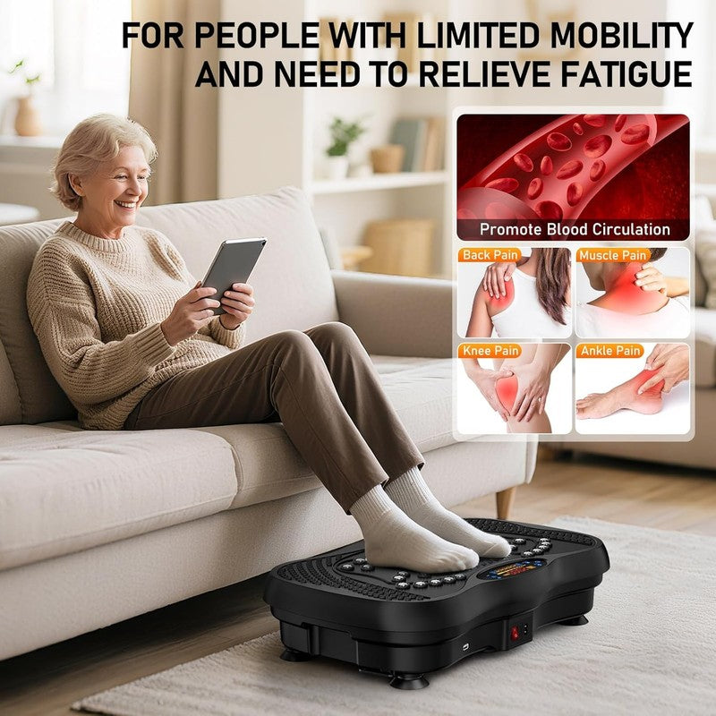 Vibration Plate Exercise Machine, 130 Levels Full Body Workout Vibrating Plate f2