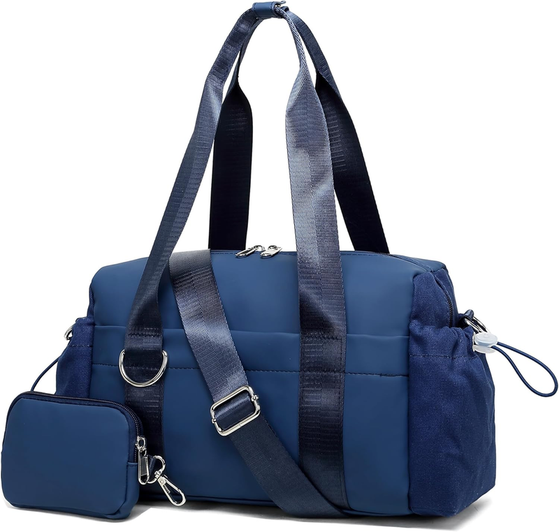 Everyday Mini Gym Bag Women 2.0 Tote Waterproof Travel Duffle Navy Coin Wallet9