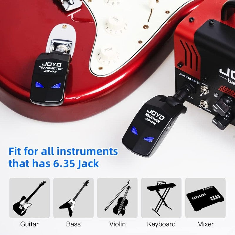 2.4GHz Wireless Guitar System 4 Channel Rechargeable Transmitter Receiver6