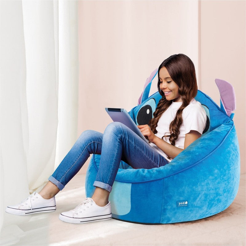 Stitch Kids' Compressed Foam Bean Bag Chair, Blue4