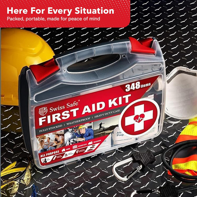 2 In 1 First Aid Kit for Car, Travel & Home, Businesses   Bonus Mini Kit for Med8