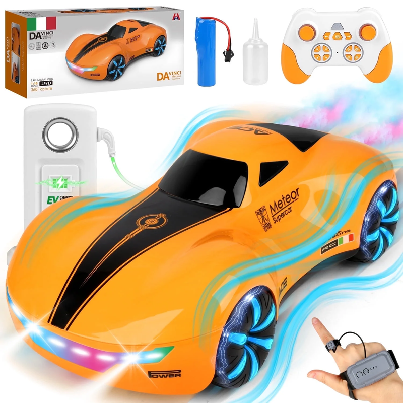 RC Cars for Aged 4 12 Boys , Rechargeable Remote Control Stunt Car, 360° Rotate,9