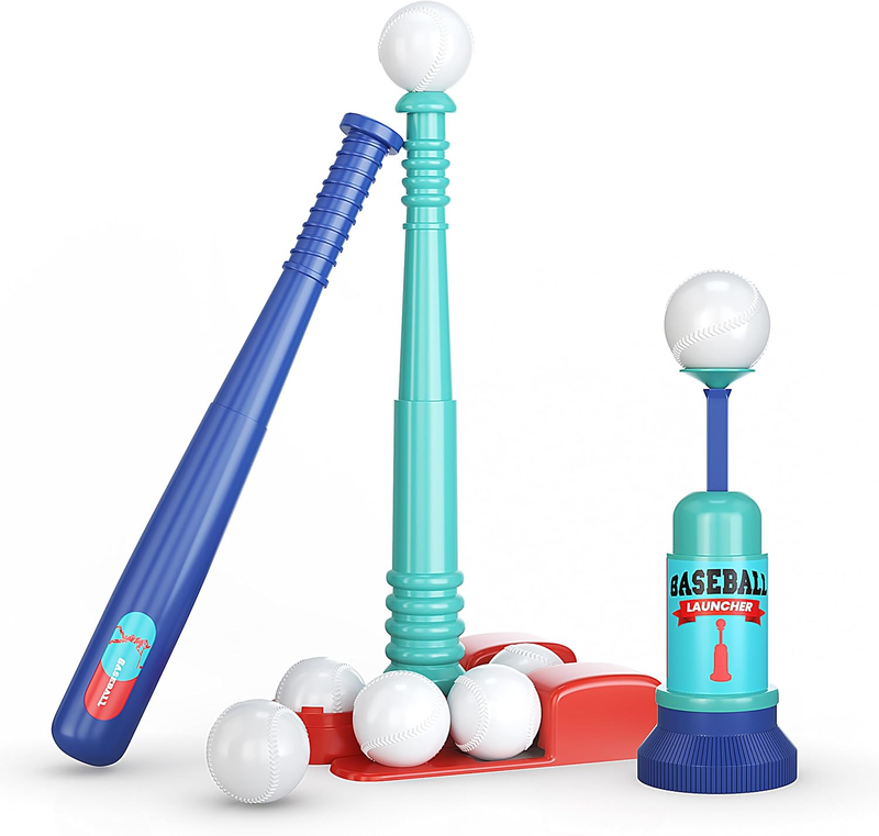 Kids T-Ball Set – Adjustable Batting Tee, 6 Balls & Pitching Machine10
